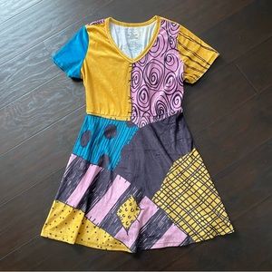 Disney Patchwork Dress - Yellow, Blue, Pink, Black